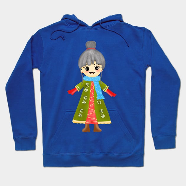 Cute little girl Hoodie by Onanong art design shop.